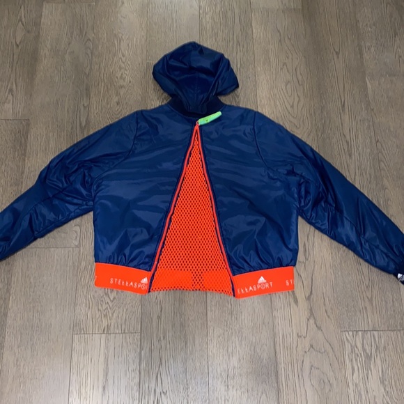 ADIDAS STELLASPORT Zip-Up Jacket. US S. Blue/Orange. - Picture 5 of 5